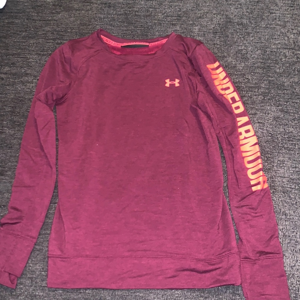 Burgundy size Xs long sleeve workout shirt very soft